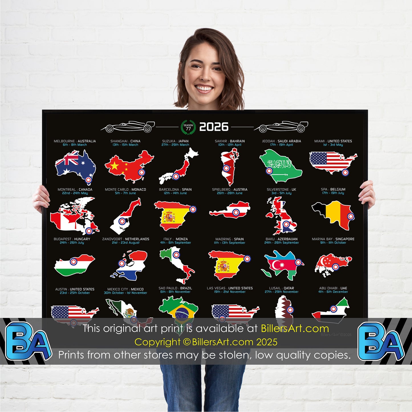 Formula 1 2026 Country Fixtures (Landscape)