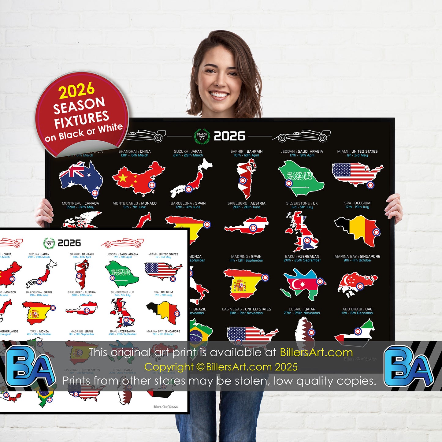 Formula 1 2026 Country Fixtures (Landscape)