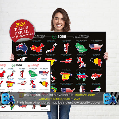 Formula 1 2026 Country Fixtures (Landscape)