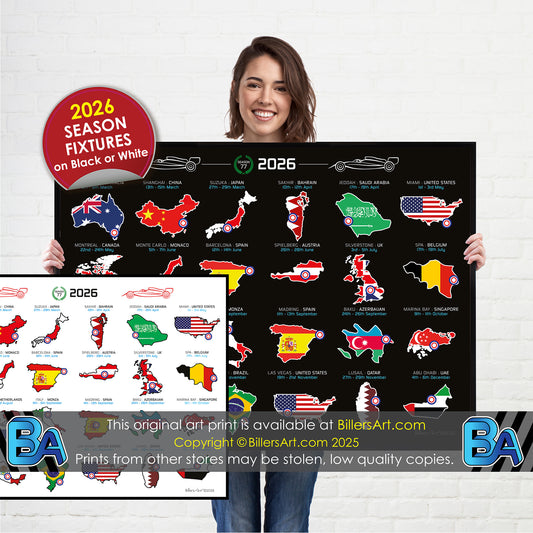 Formula 1 2026 Country Fixtures (Landscape)