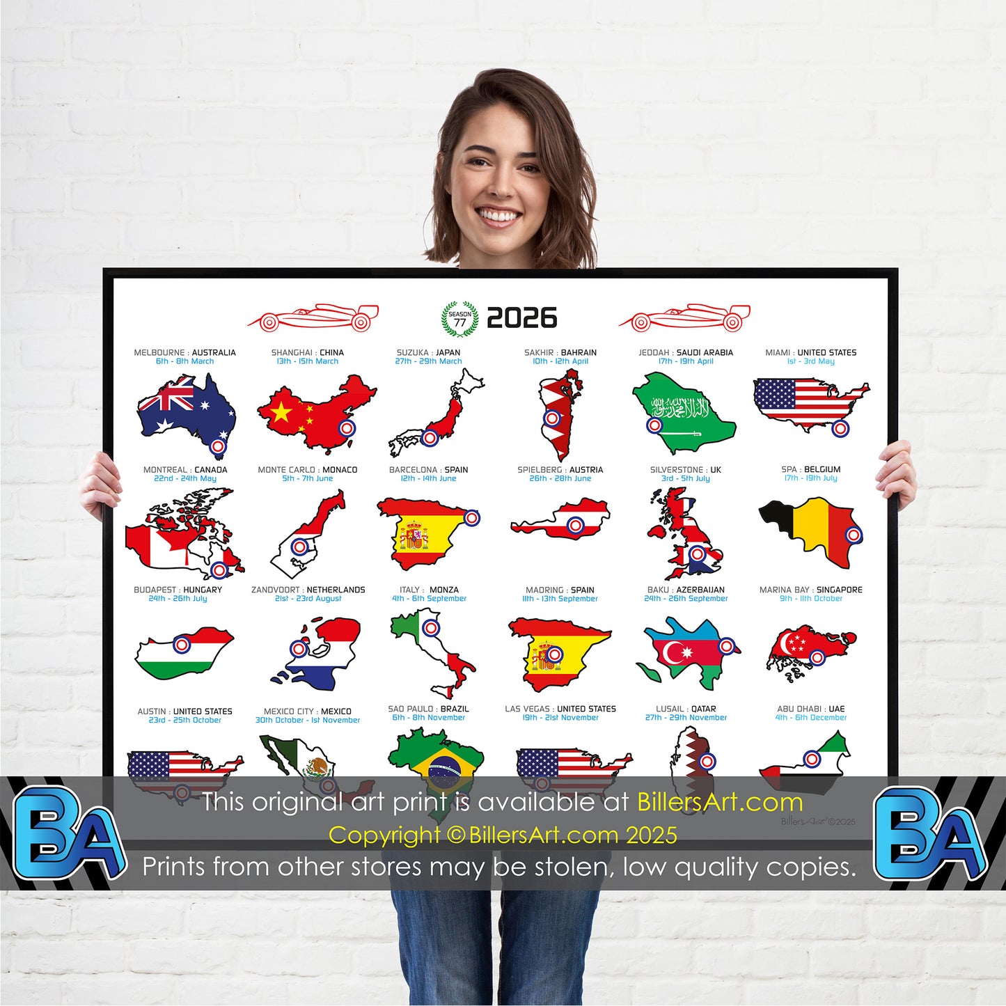 Formula 1 2026 Country Fixtures (Landscape)