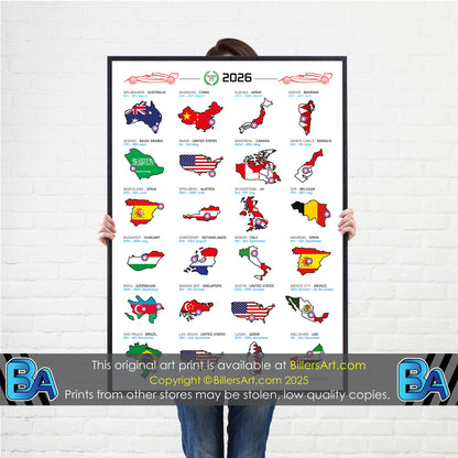 Formula 1 2026 Country Fixtures (Portrait)