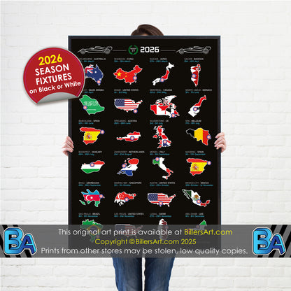 Formula 1 2026 Country Fixtures (Portrait)