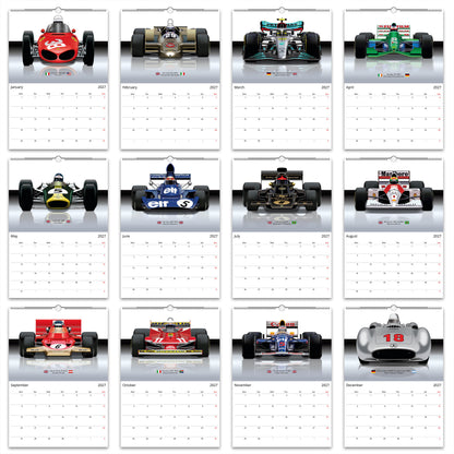 2027 Formula 1 Coolest Cars Calendars