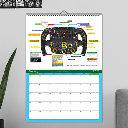 Formula 1 2026 Racing Teams Flip Calendar
