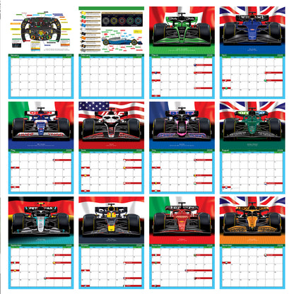 Formula 1 2026 Racing Teams Flip Calendar