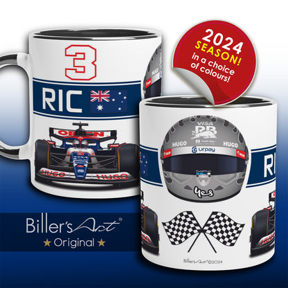 Daniel Ricciardo 2024 Car & Helmet Formula 1 Mug