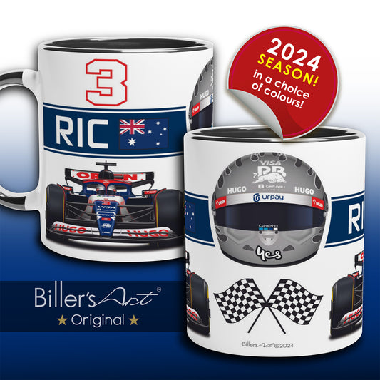 Daniel Ricciardo 2024 Car & Helmet Formula 1 Mug