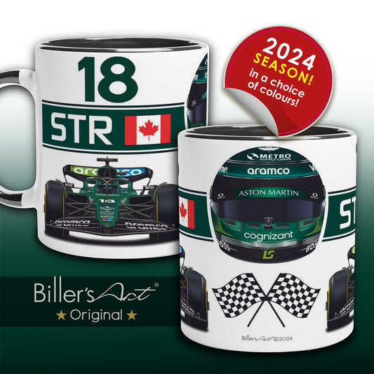 Lance Stroll 2024 Car & Helmet Formula 1 Mug