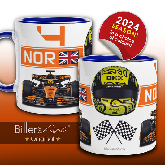 Lando Norris 2024 Car & Helmet Formula 1 Mug