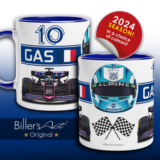 Pierre Gasly 2024 Car & Helmet Formula 1 Mug