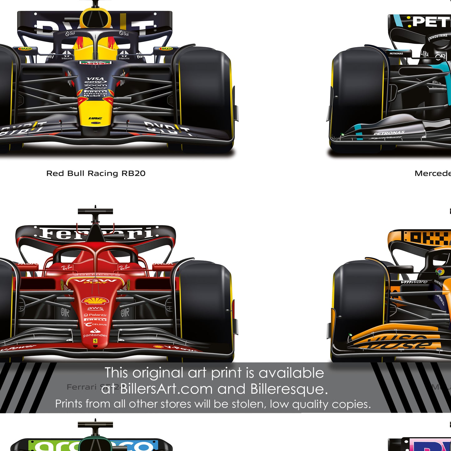 Formula 1 Team Cars 2024 Wall Print