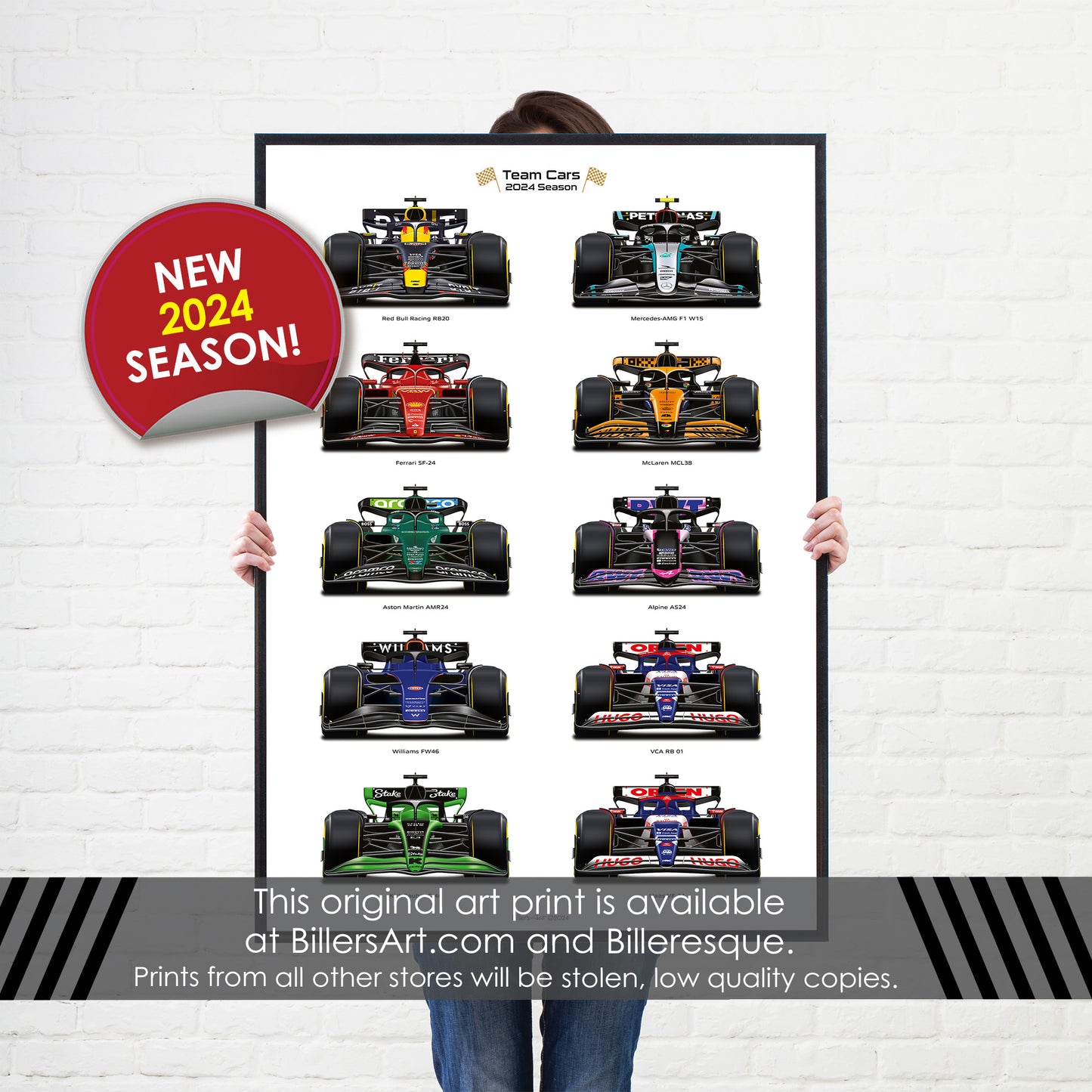 Formula 1 Team Cars 2024 Wall Print