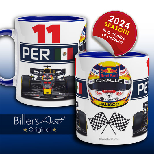 Sergio Perez 2024 Car & Helmet Formula 1 Mug