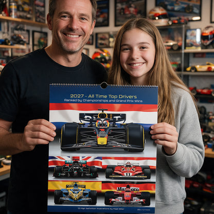 2027 Formula 1 Top Drivers of All Time Calendar