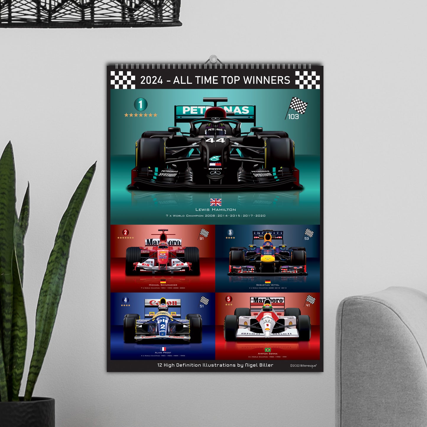 Formula 1 2024 Racing Driver Legends Calendar