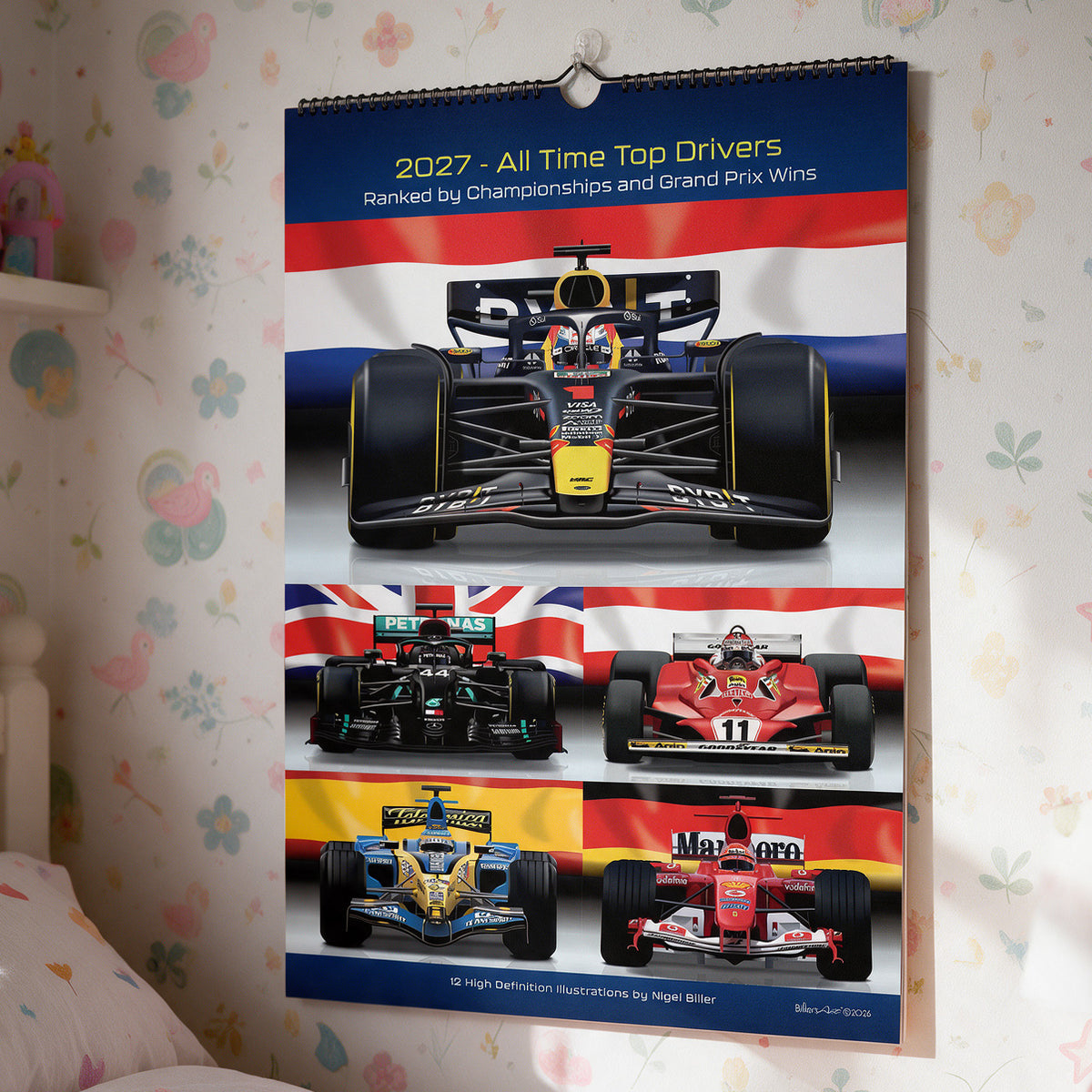 2027 Formula 1 Top Drivers of All Time Calendar