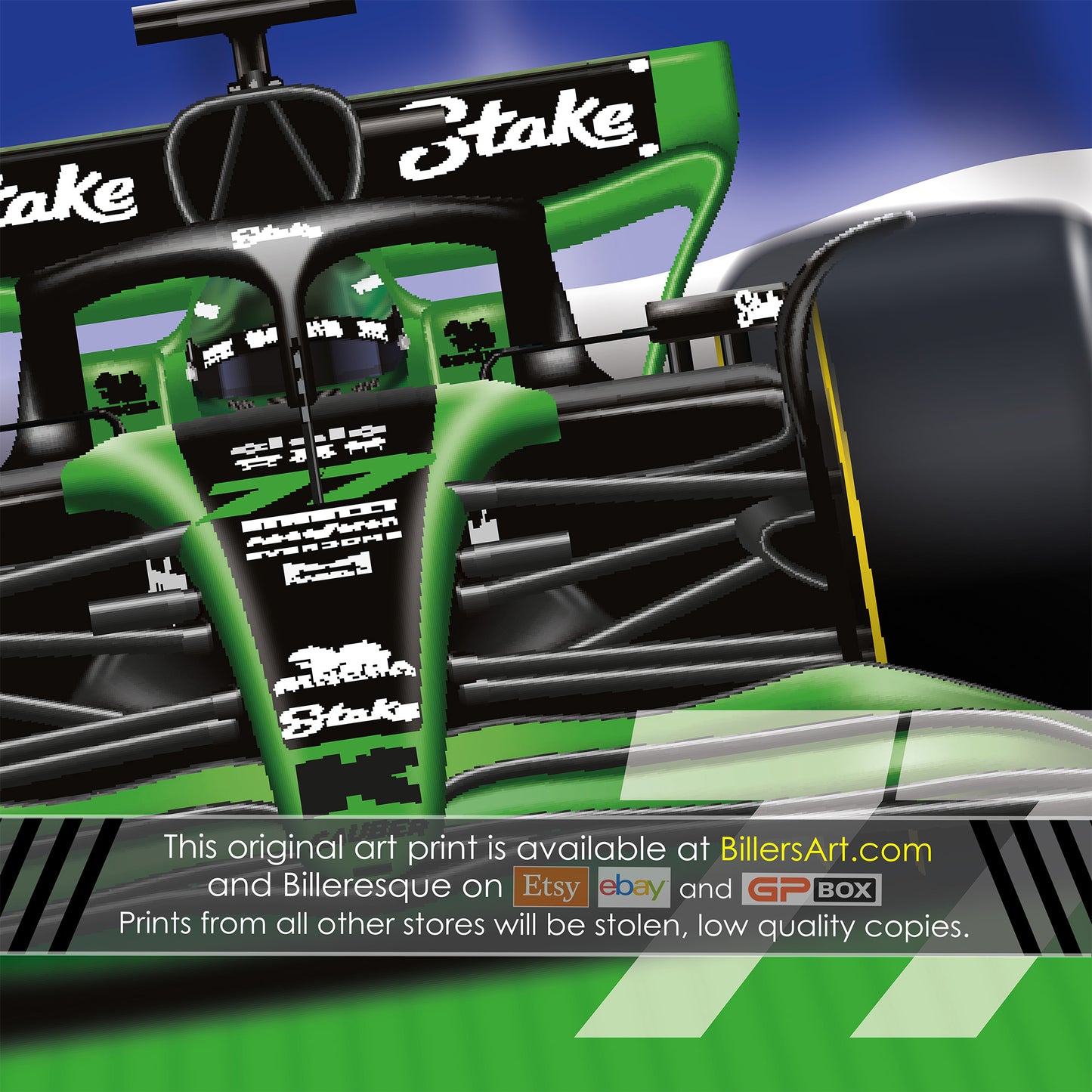 Valtteri Bottas Formula 1 Kick Sauber Racing 2024 Flag Print