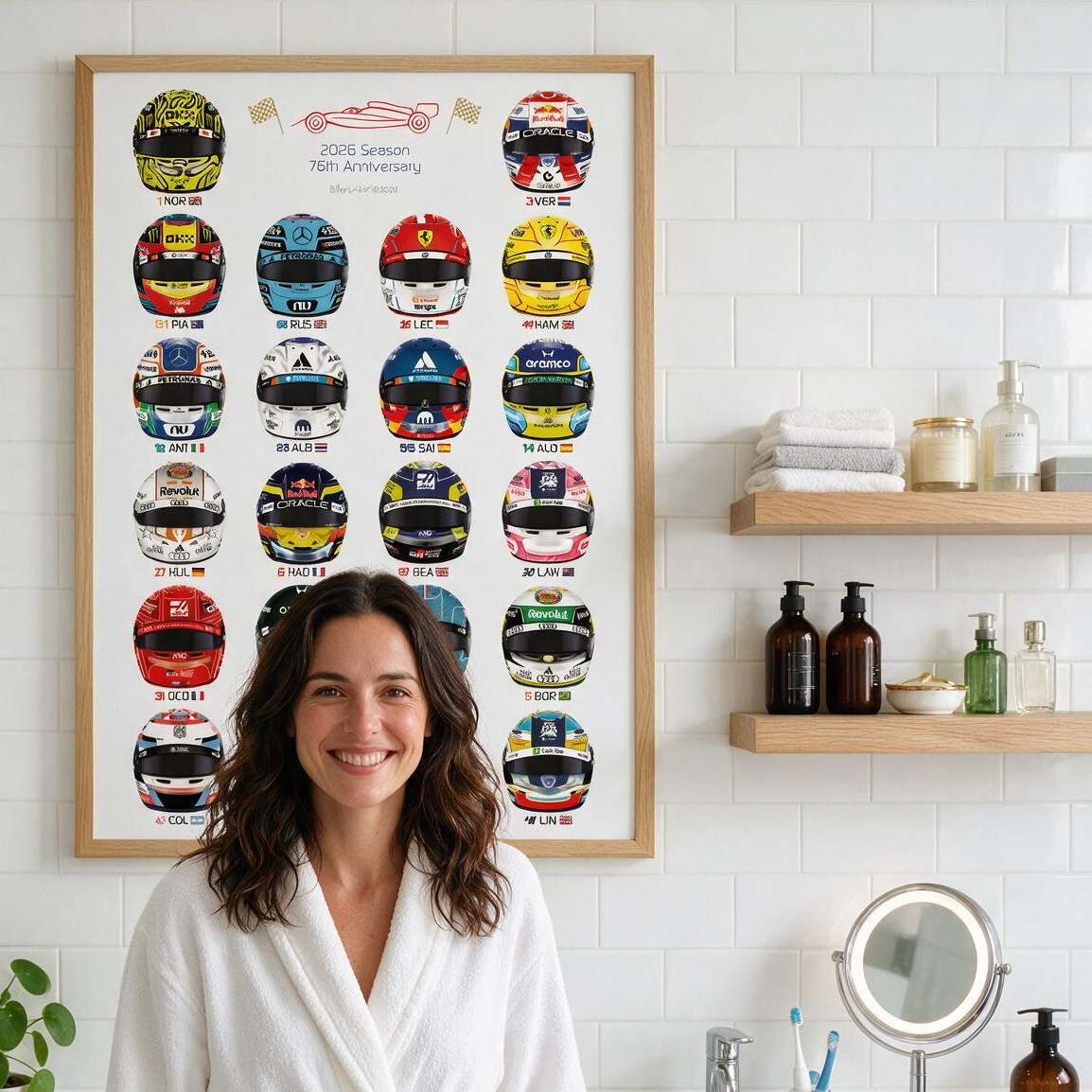 Formula Drivers' Helmets 2026 F1 Portrait Wall Print
