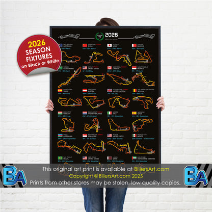 Formula 1 2026 Circuit Fixtures (Portrait)