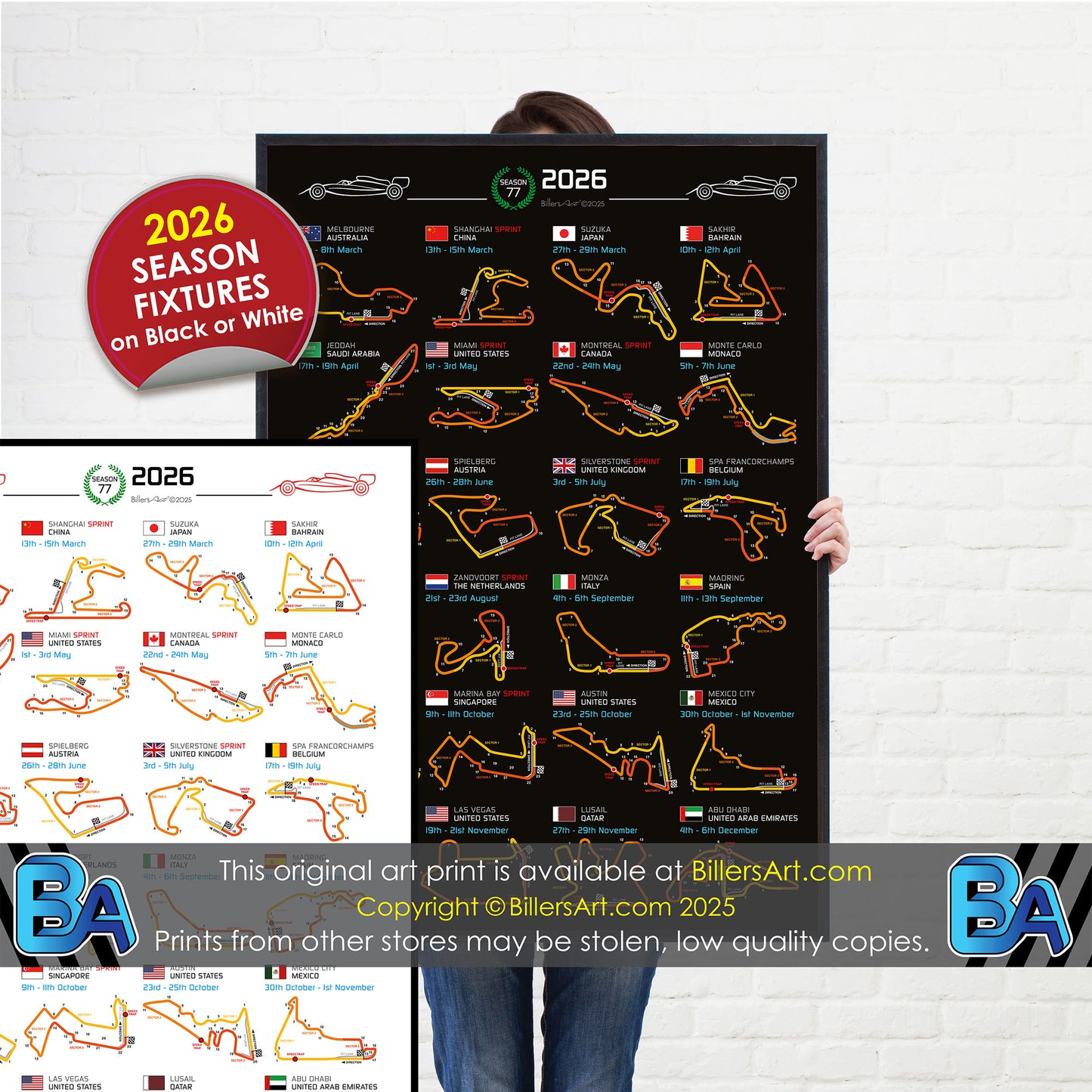Formula 1 2026 Circuit Fixtures (Portrait)
