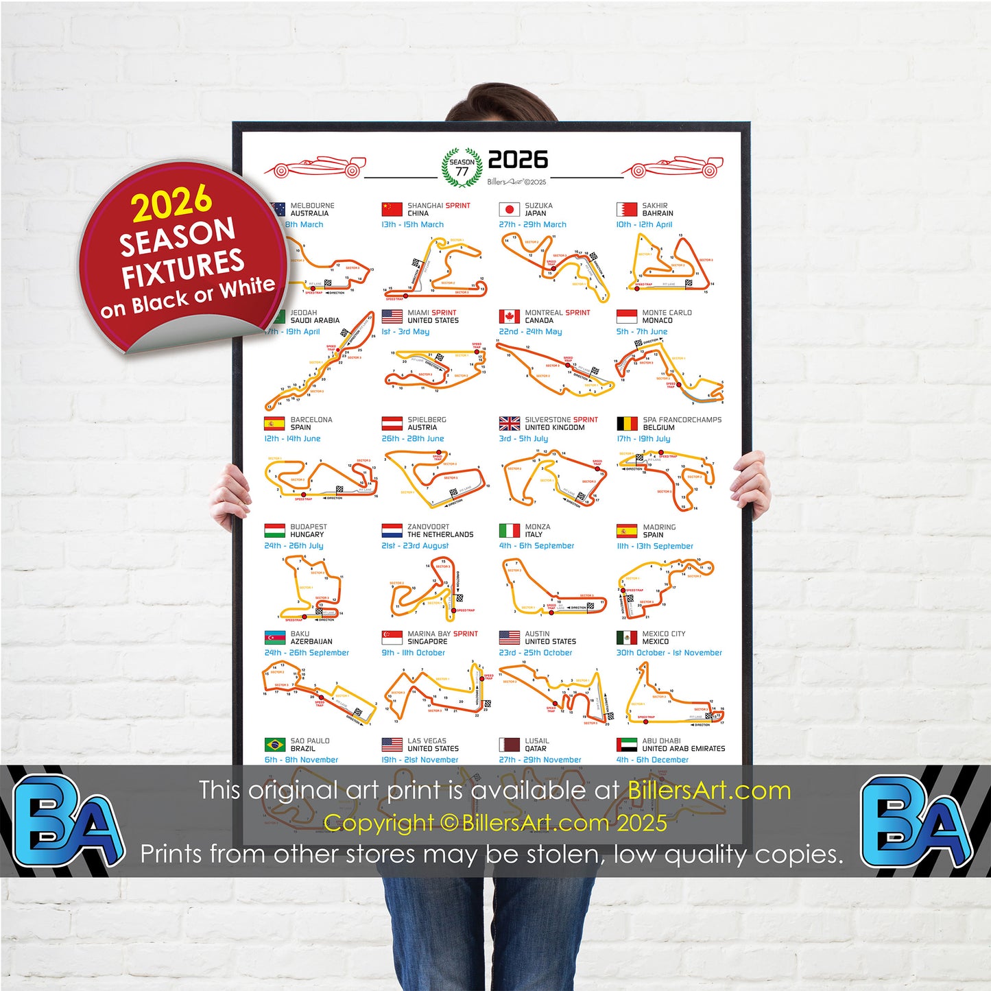 Formula 1 2026 Circuit Fixtures (Portrait)