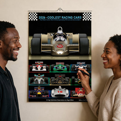 2026 Formula 1 Coolest Cars Calendar
