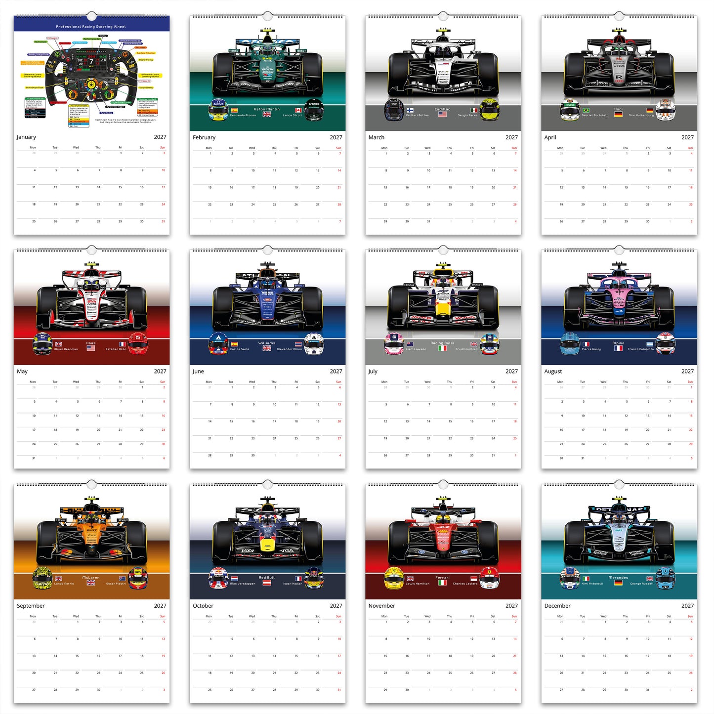 Current F1 Drivers of All Time 2027 Calendar