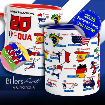 Fabio Quartararo MotoGP 2026 Season Fixtures Racing Calendar Mug