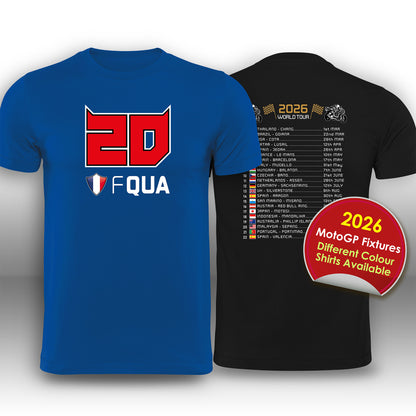 Fabio Quartararo 2026 MotoGP Race Calendar T-Shirt