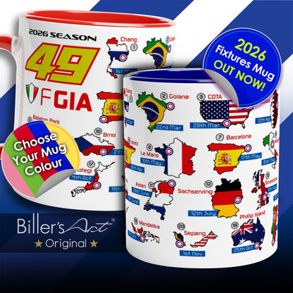 Fabio di Giannantonio MotoGP 2026 Season Fixtures Racing Calendar Mug