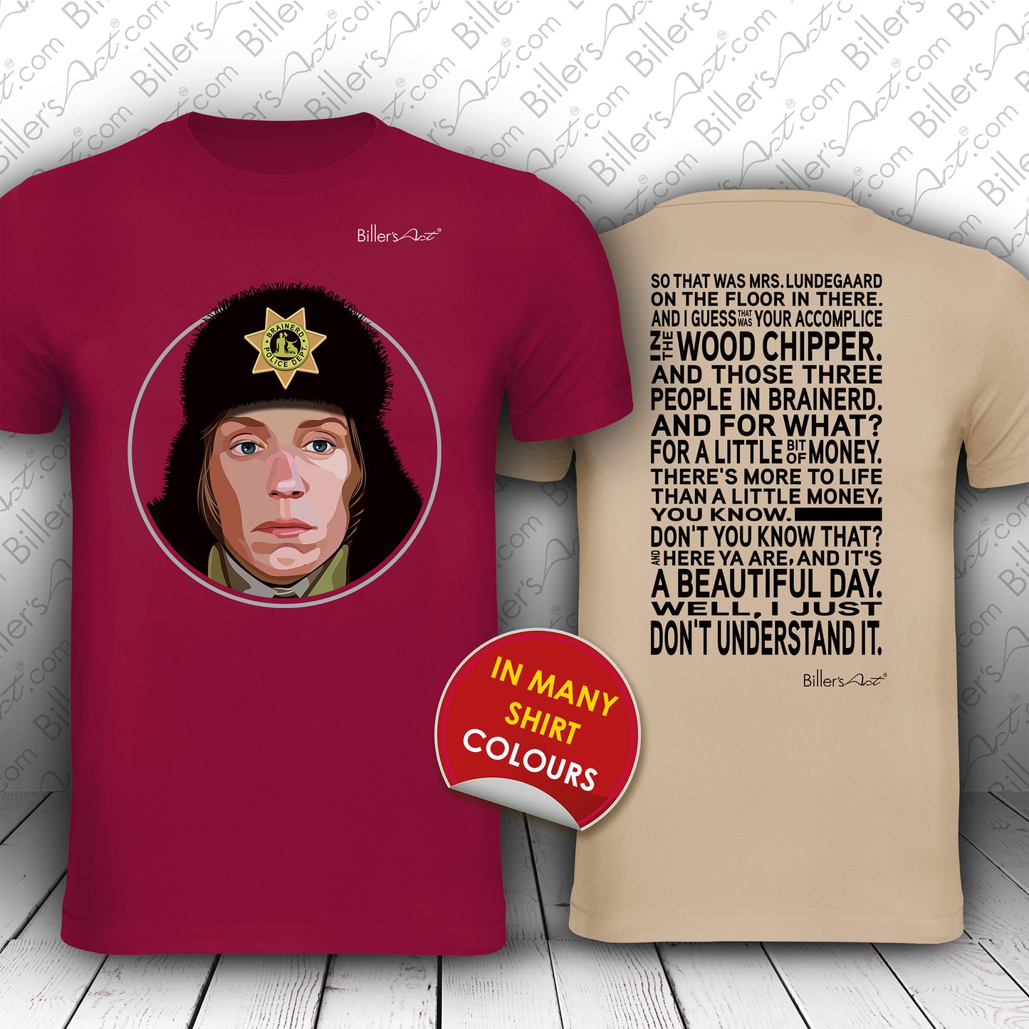 Fargo Movie T Shirt - Marge Gunderson Quote - T Shirt Film