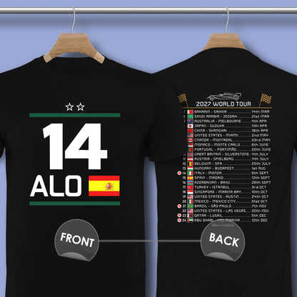 Fernando Alonso 2027 Race Calendar Formula 1 F1 T-Shirt