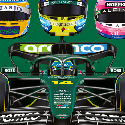 Fernando Alonso 2026 Formula 1 Celebration Print