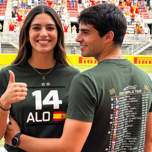 2027 Formula 1 Fernando Alonso Race Calendar T-Shirt