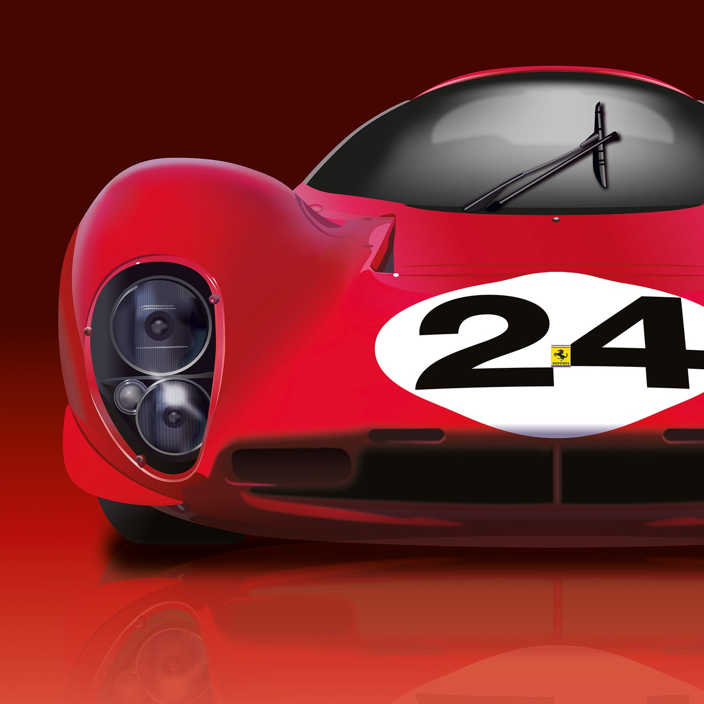 Ferrari 330 P4 Endurance Racing Car Poster Wall Print