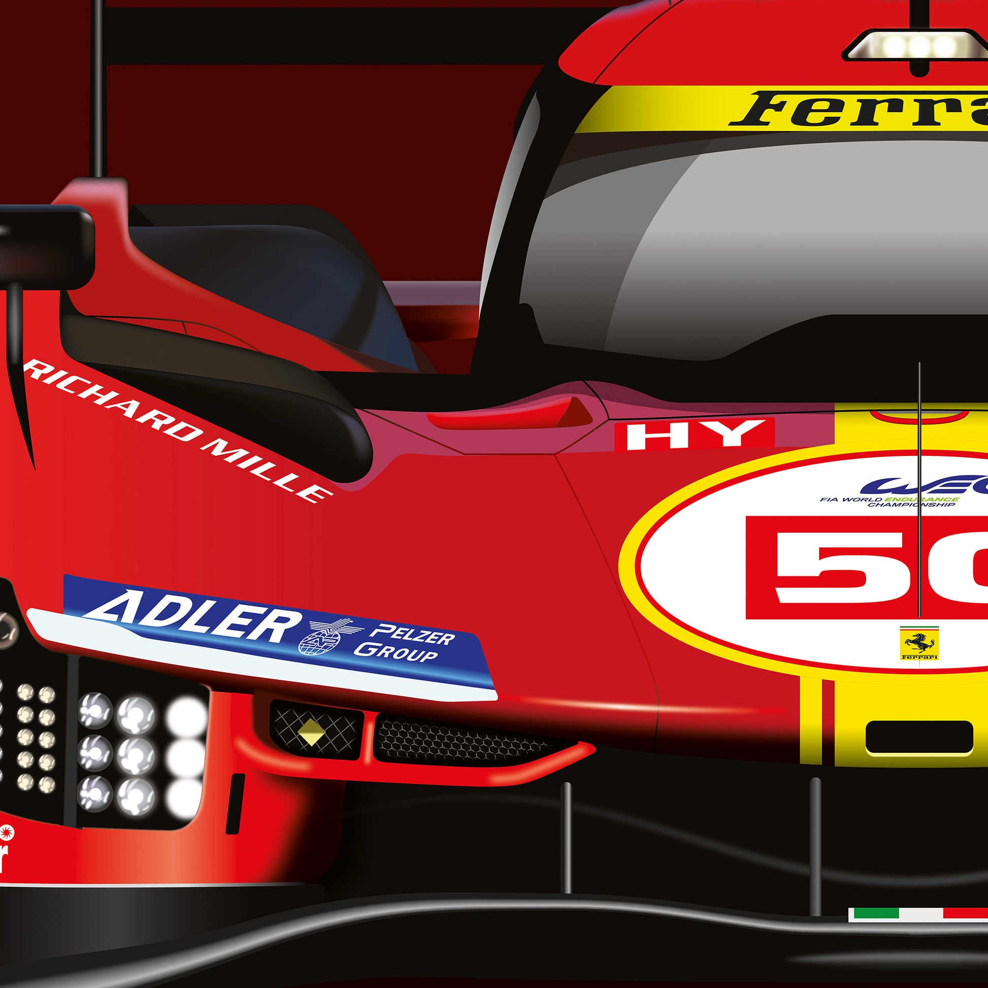 Ferrari 499P Endurance Racing Car Poster Wall Print – Billers Art