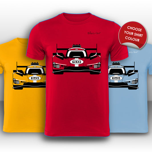 Ferrari 499P 2023 Front View High Quality T-Shirt