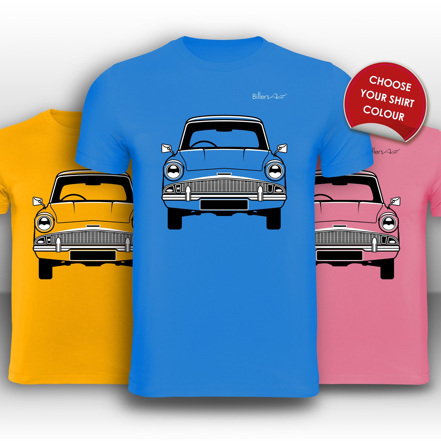 Ford Anglia 1969 Front View High Quality T-Shirt