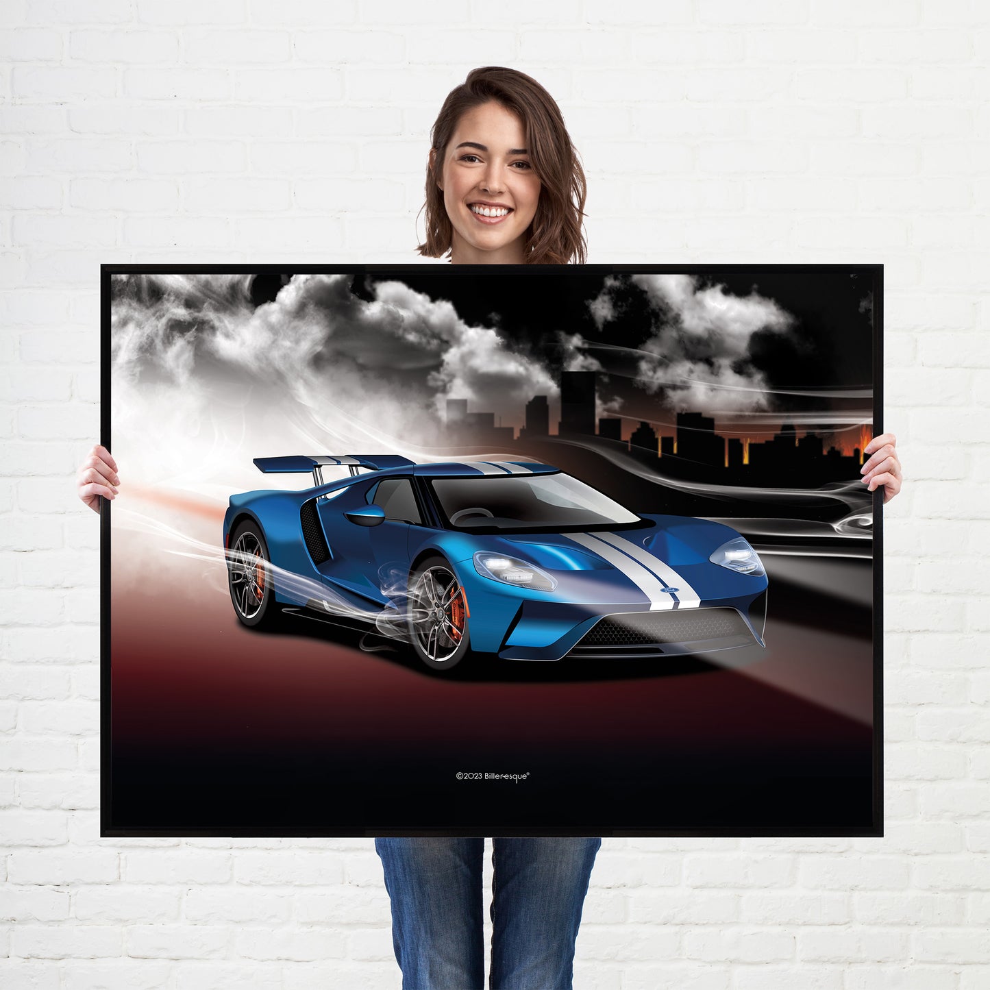 Ford GT Supercar Print - fast sports cars Poster