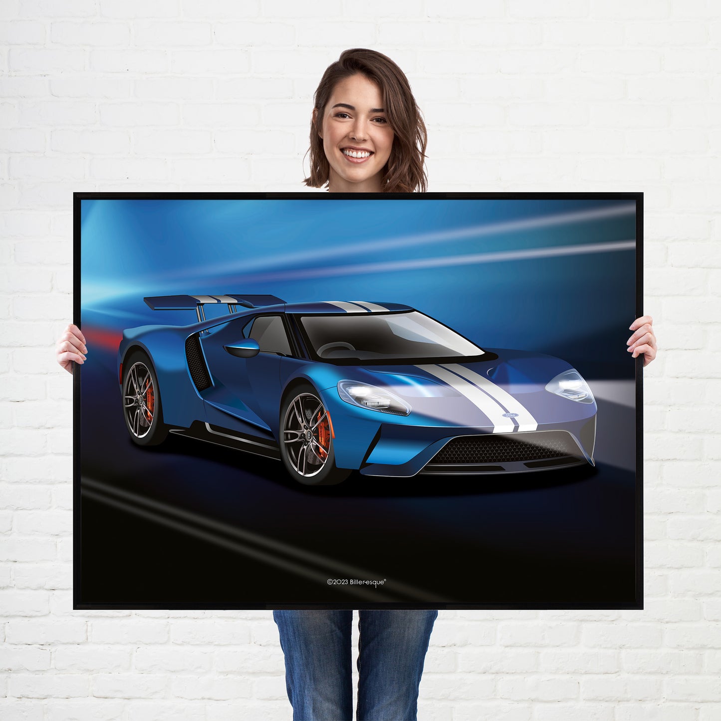 Ford GT Supercar Print - fast sports cars Poster