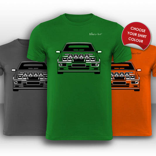 Ford Sierra Cosworth Rally Front View High Quality T-Shirt