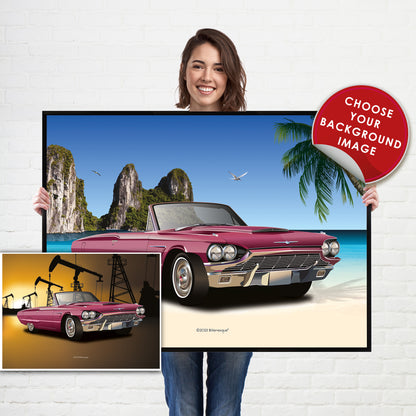 Ford Thunderbird American Muscle Car print - supercar poster