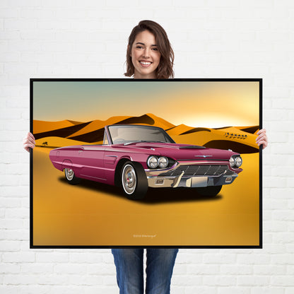 Ford Thunderbird American Muscle Car print - supercar poster