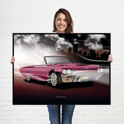 Ford Thunderbird American Muscle Car print - supercar poster