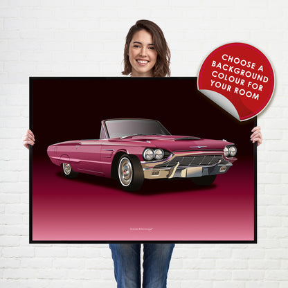 Ford Thunderbird American Muscle Car print - supercar poster