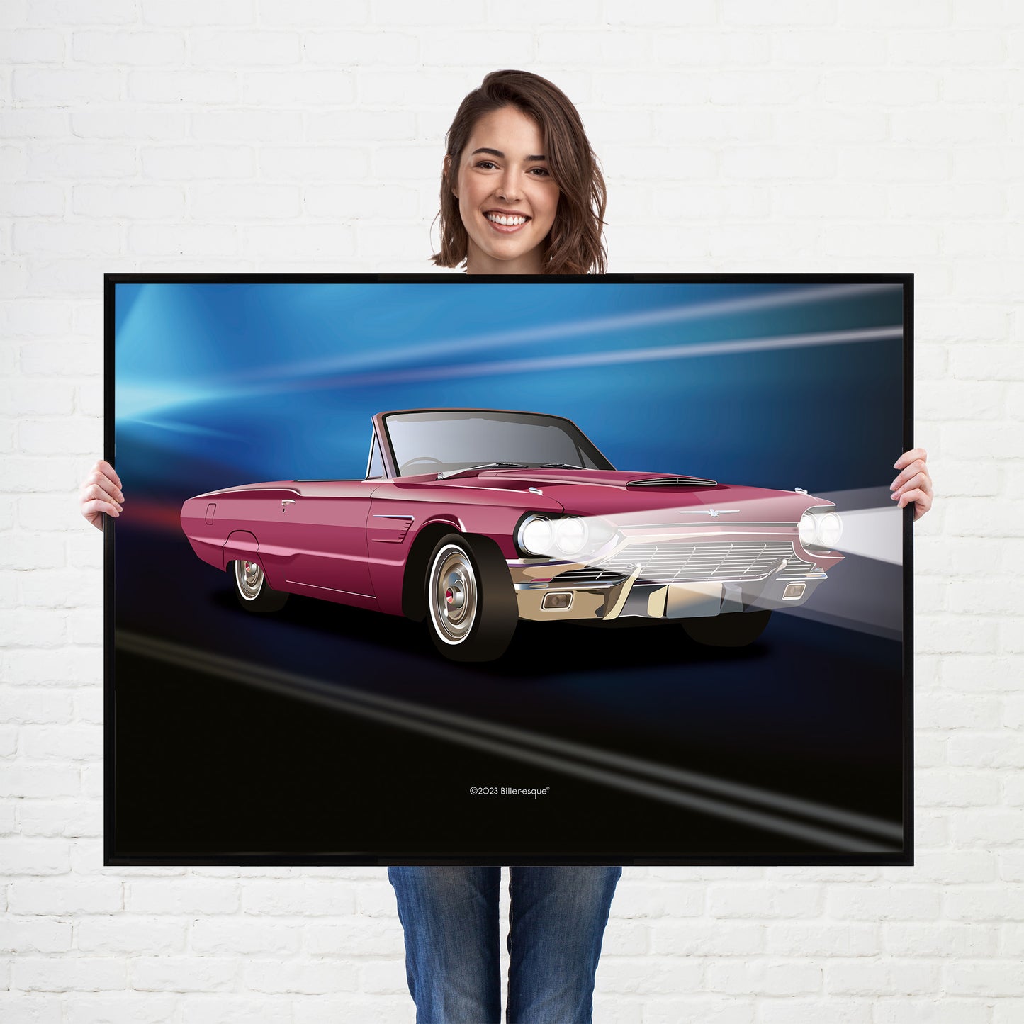 Ford Thunderbird American Muscle Car print - supercar poster