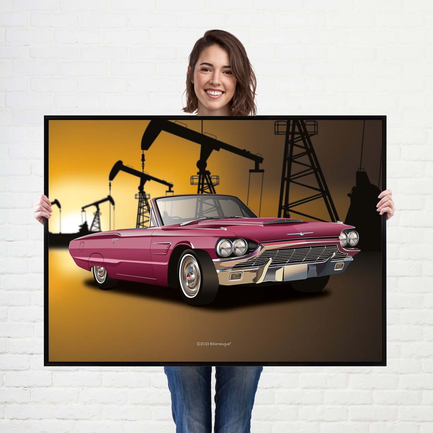 Ford Thunderbird American Muscle Car print - supercar poster