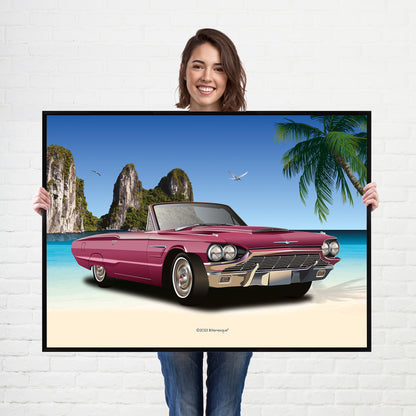 Ford Thunderbird American Muscle Car print - supercar poster