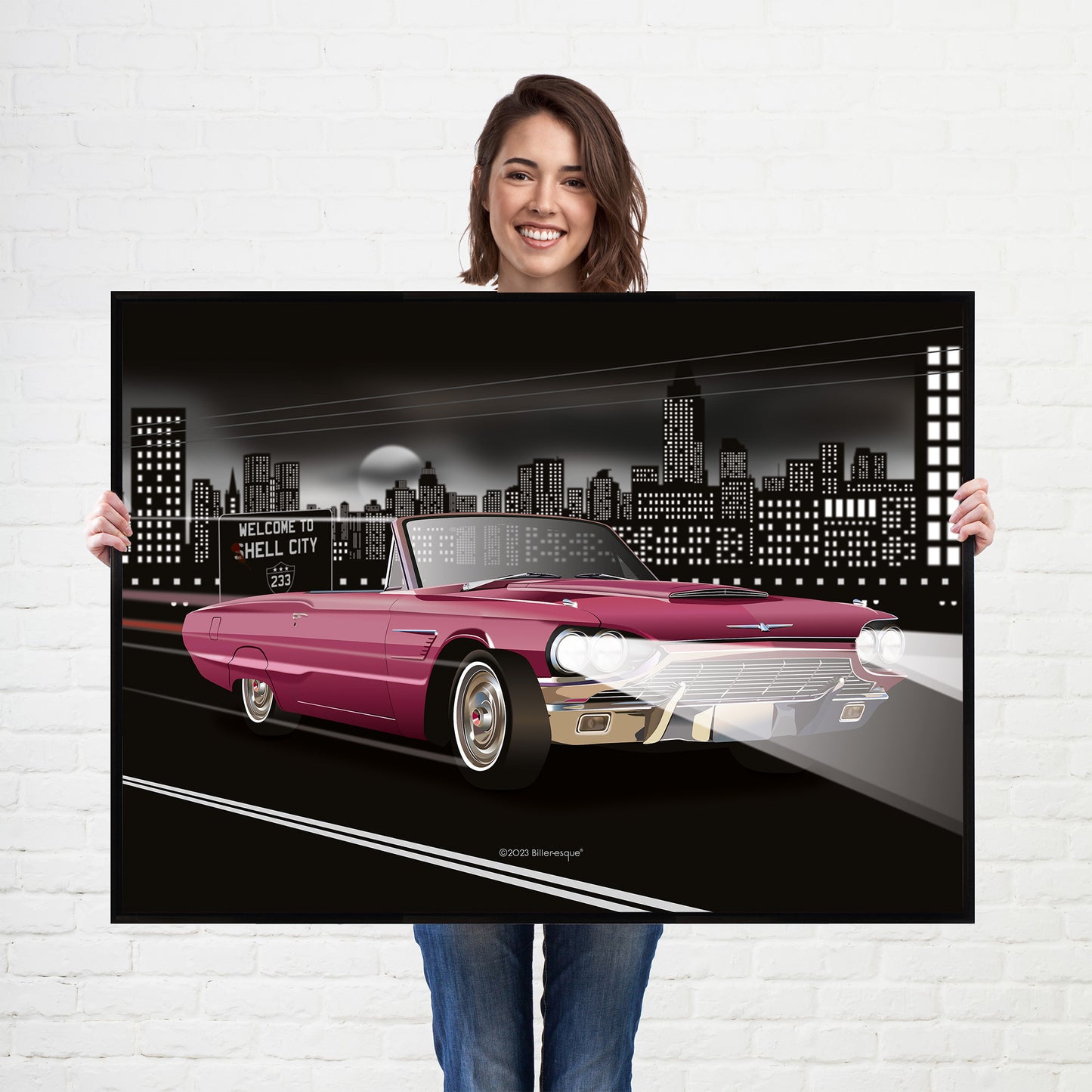 Ford Thunderbird American Muscle Car print - supercar poster